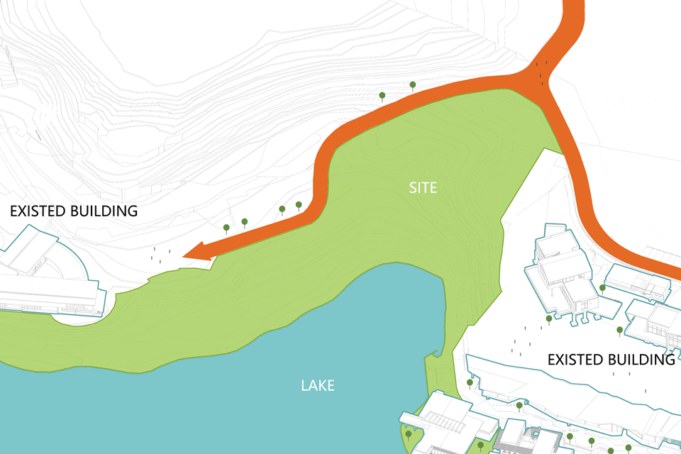 成都天府麓湖美食岛二期 四周建筑