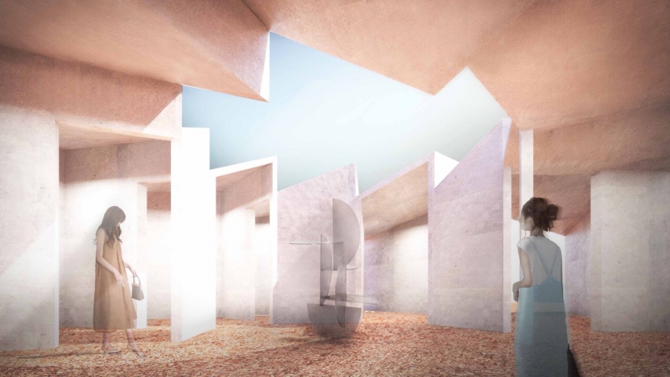 The center view of the Infinity Ground Architecture Museum ©HAS design and research