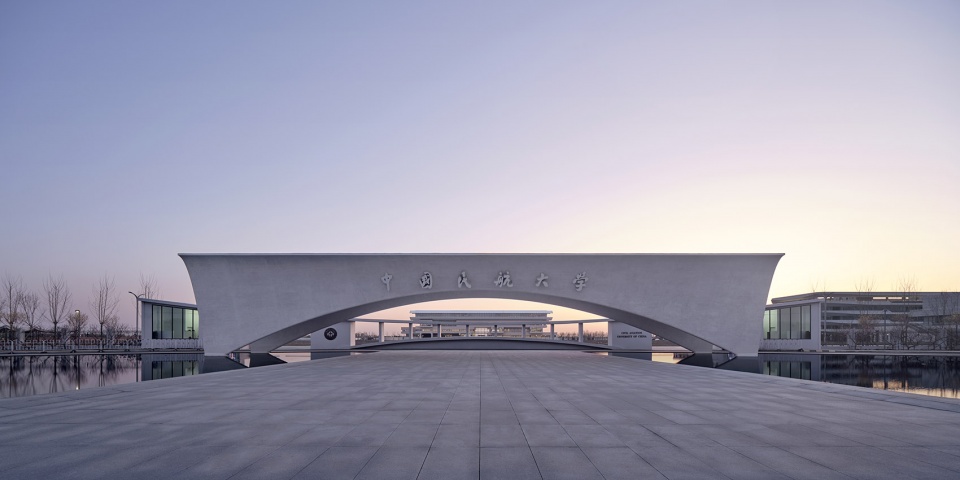 The new library and the school gate of CAUC by Original Design Studio TJAD