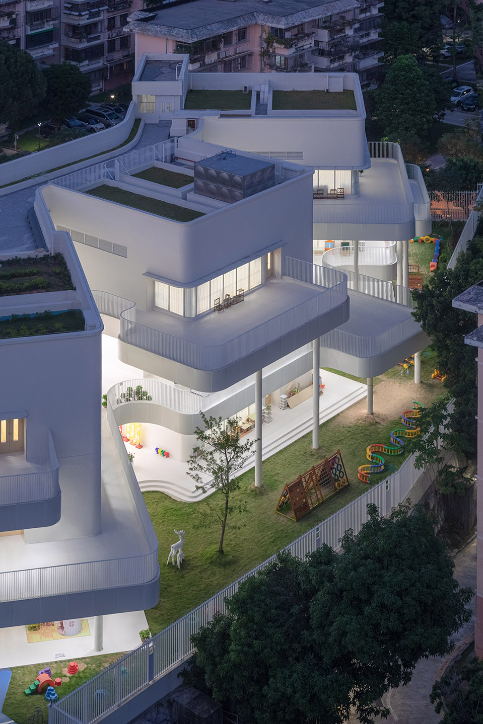 kindergarten of museum forest by atelier apeiron