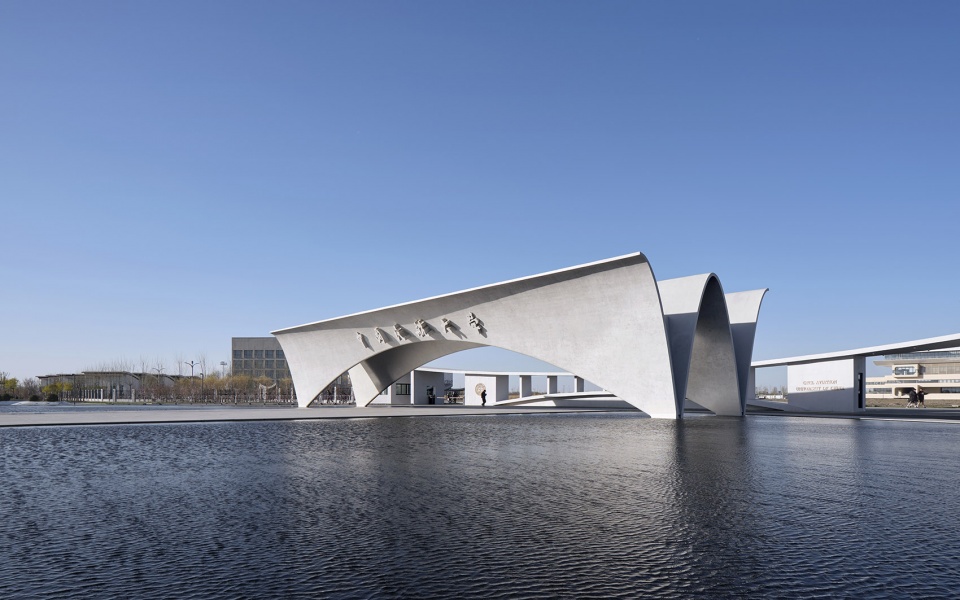 The new library and the school gate of CAUC by Original Design Studio TJAD