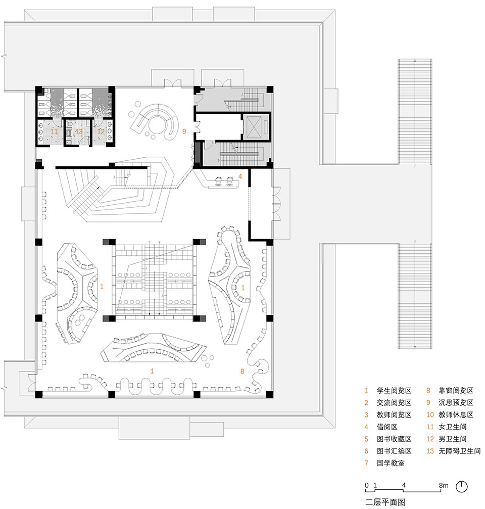 shanghai conservatory of music experimental school hebi branch library interior design by urbanus