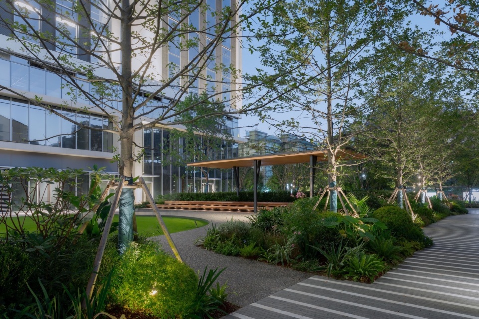 huanglong vanke center landscape design by percent landscape design studio
