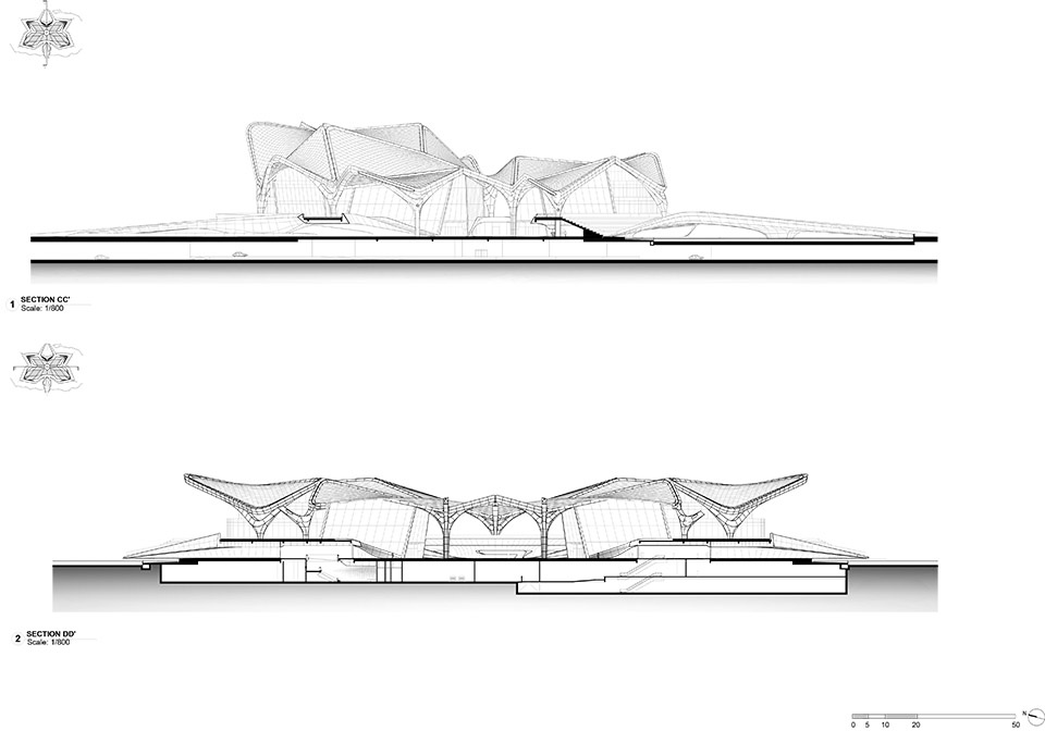 ZHA Zhuhai Art Centre Section CD 拷贝