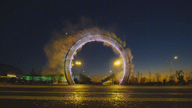 alpine ice and snow themed cultural and tourism resort town gif13
