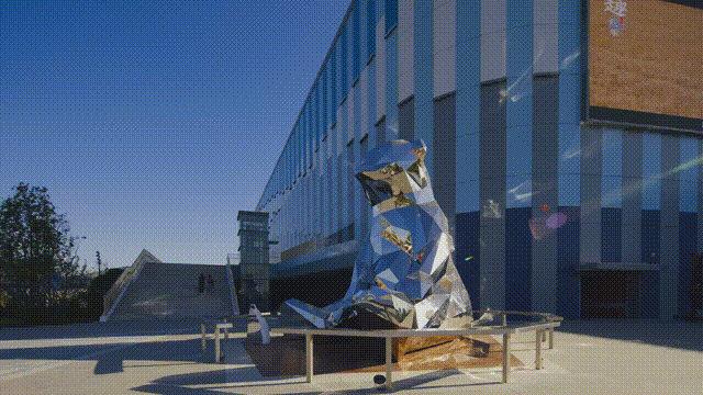 alpine ice and snow themed cultural and tourism resort town gif3