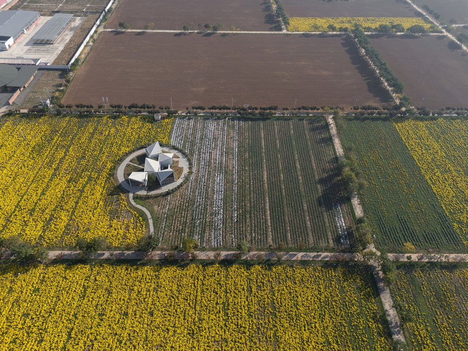 The Library In Ice Chrysanthemum Field China by ATELIER XI