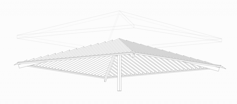 house with a pyramid roof by charlyjolliet