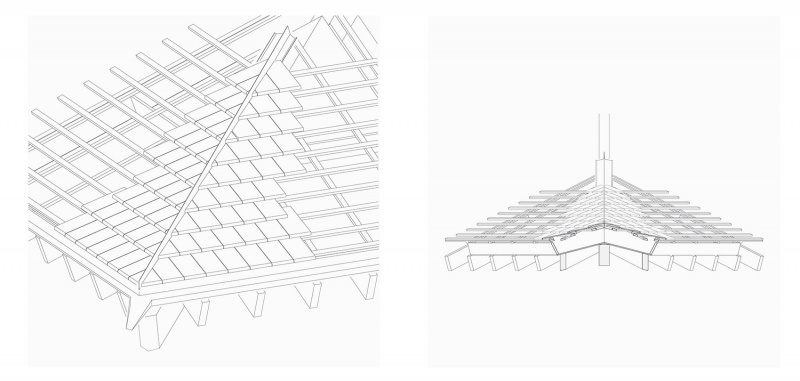 house with a pyramid roof by charlyjolliet