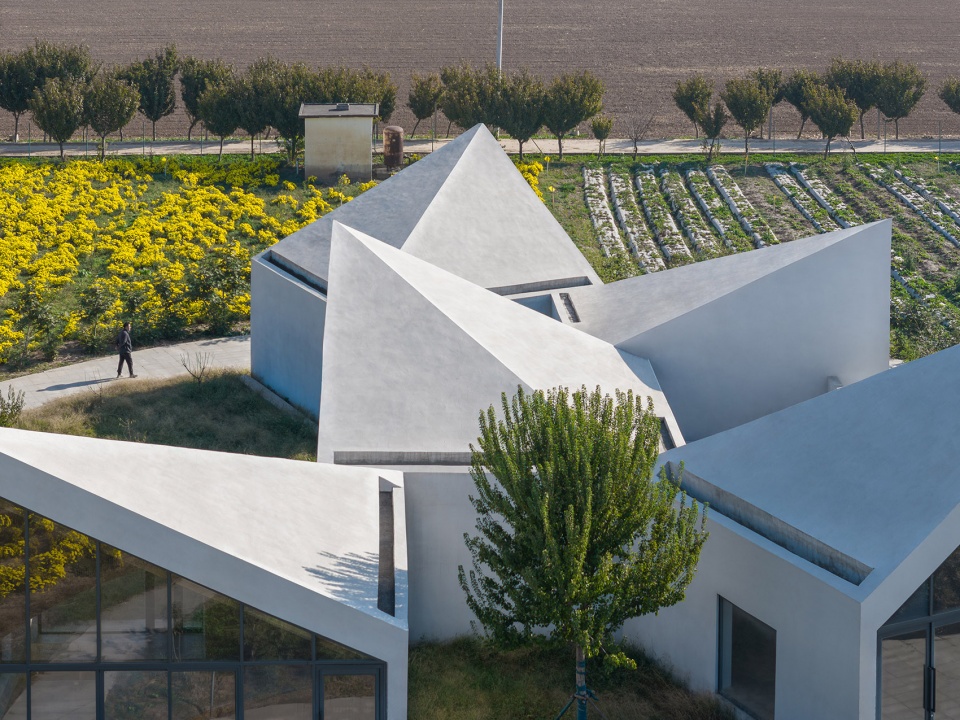 The Library In Ice Chrysanthemum Field China by ATELIER XI