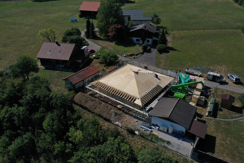 house with a pyramid roof by charlyjolliet