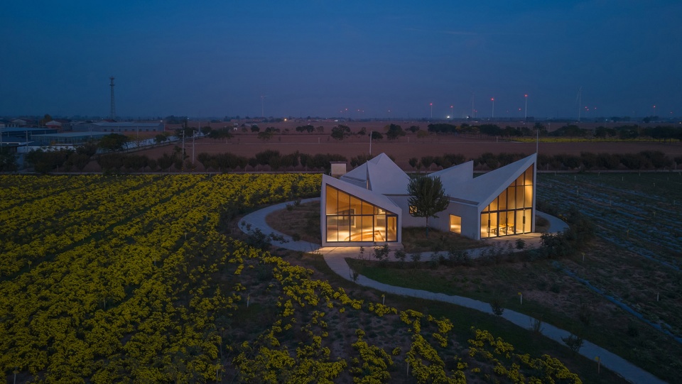 The Library In Ice Chrysanthemum Field China by ATELIER XI