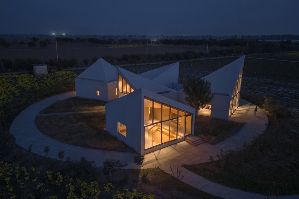 The Library In Ice Chrysanthemum Field China by ATELIER XI