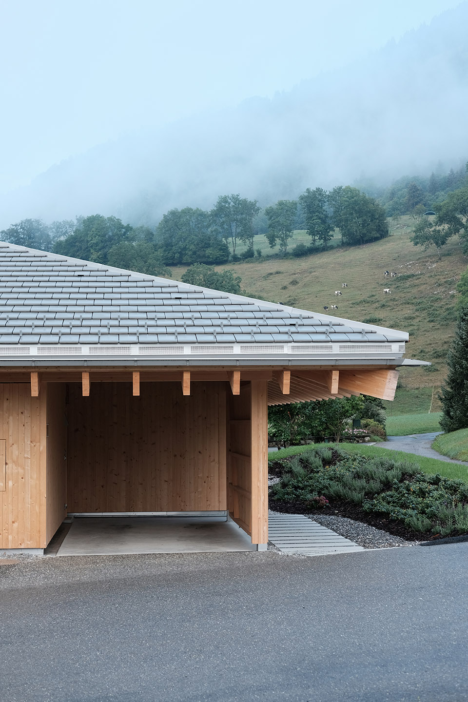 house with a pyramid roof by charlyjolliet