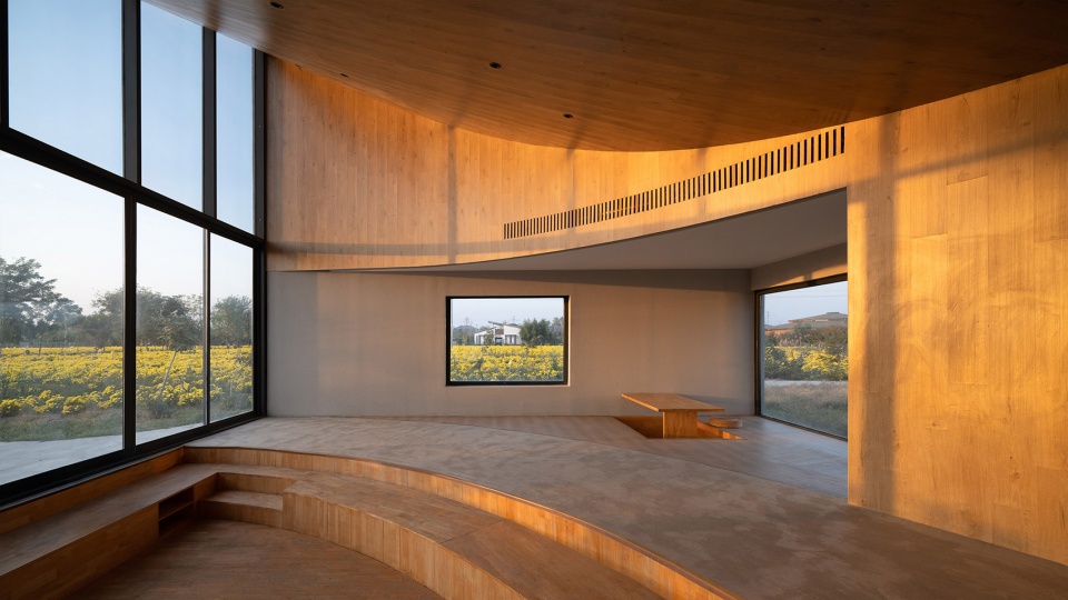 The Library In Ice Chrysanthemum Field China by ATELIER XI