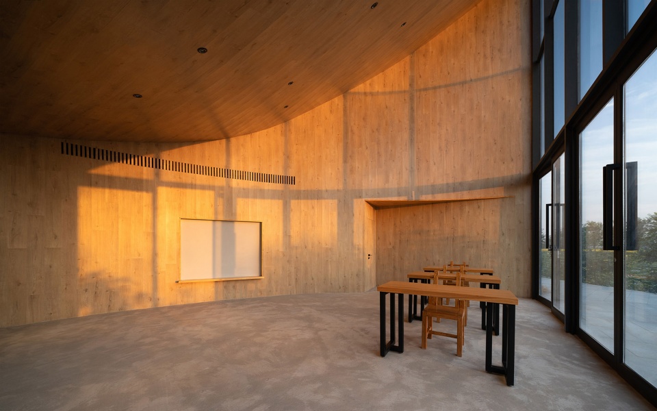 The Library In Ice Chrysanthemum Field China by ATELIER XI