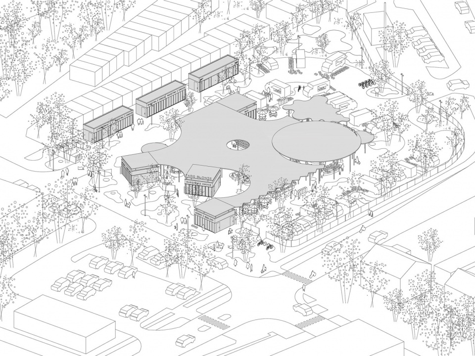 targ blonie market by aleksandra wasilkowska architectural studio