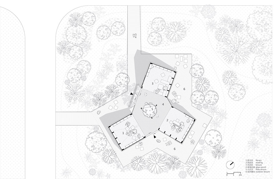 Pyramid Book House China by MAT Office