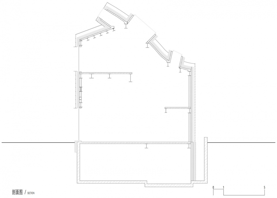 4 剖面图©we architects zero carbon senior activity center by we architects