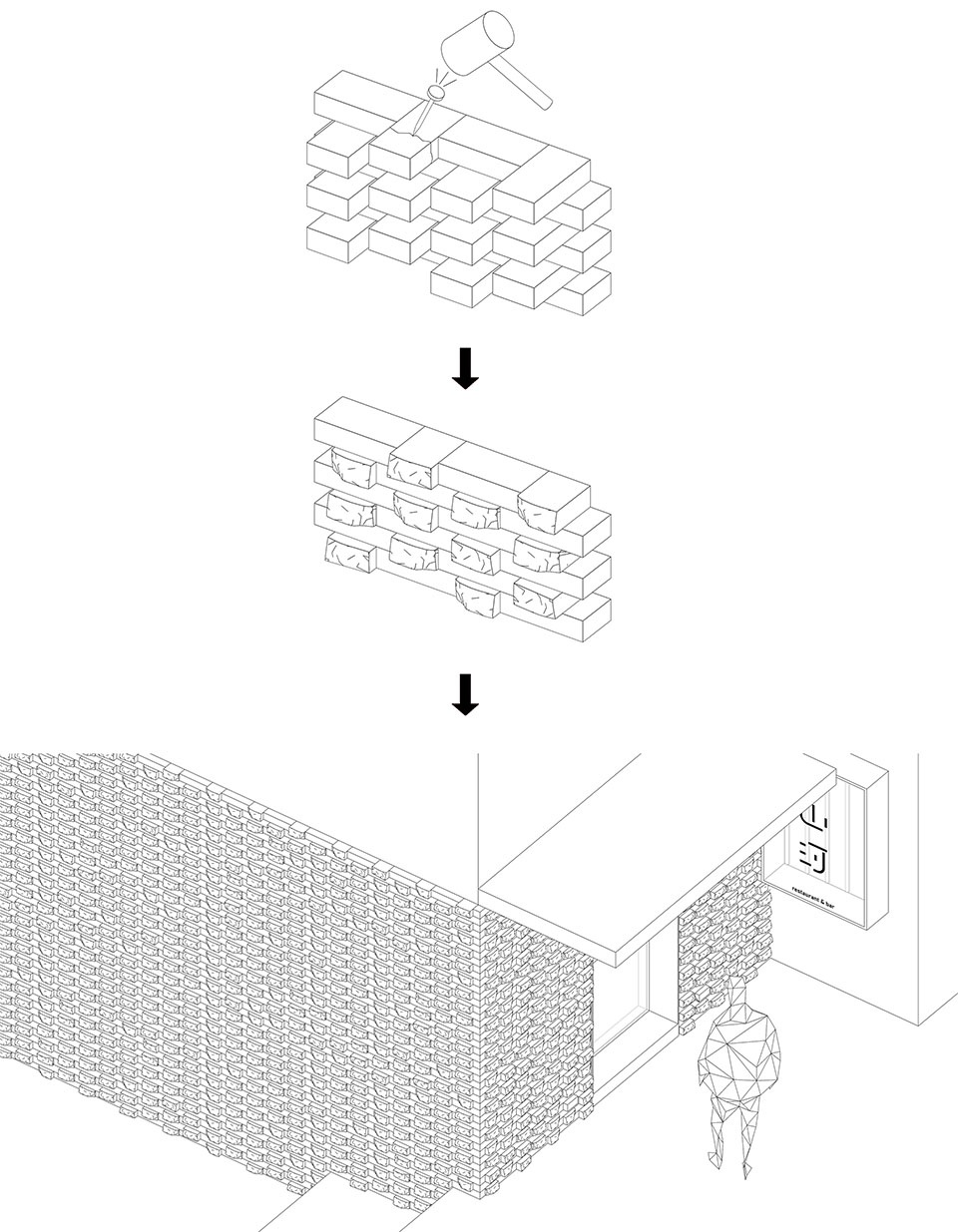 facade design diagram sanga japanese fusion restaurant
