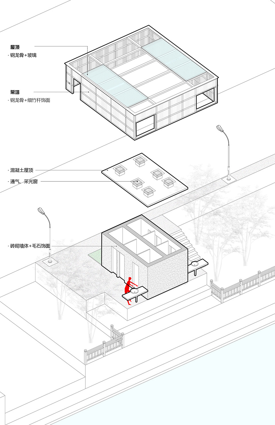 public toilet in dalinggen village by aerobic architecture songyang yuankun construction