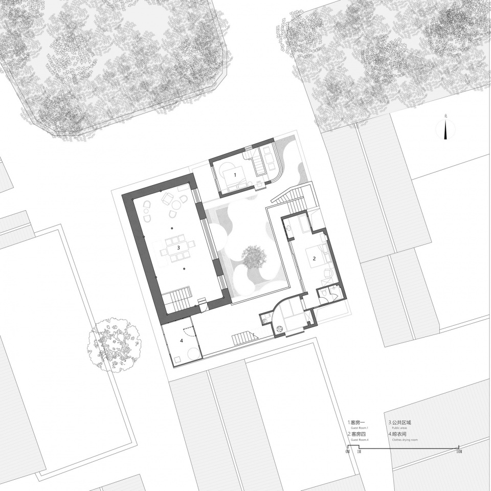 An inward micro courtyard China by Edge Architect