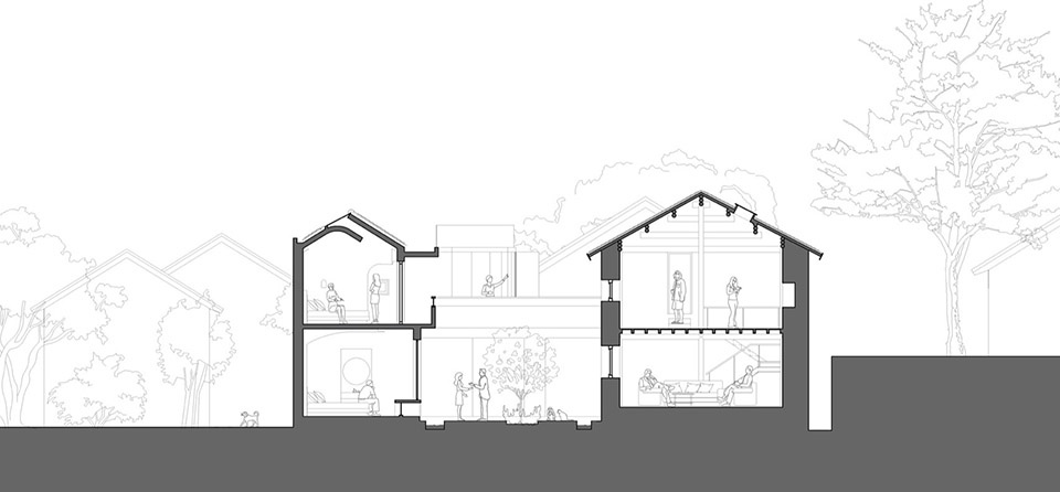 An inward micro courtyard China by Edge Architect