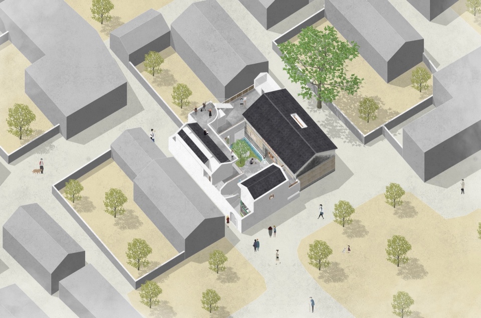 An inward micro courtyard China by Edge Architect