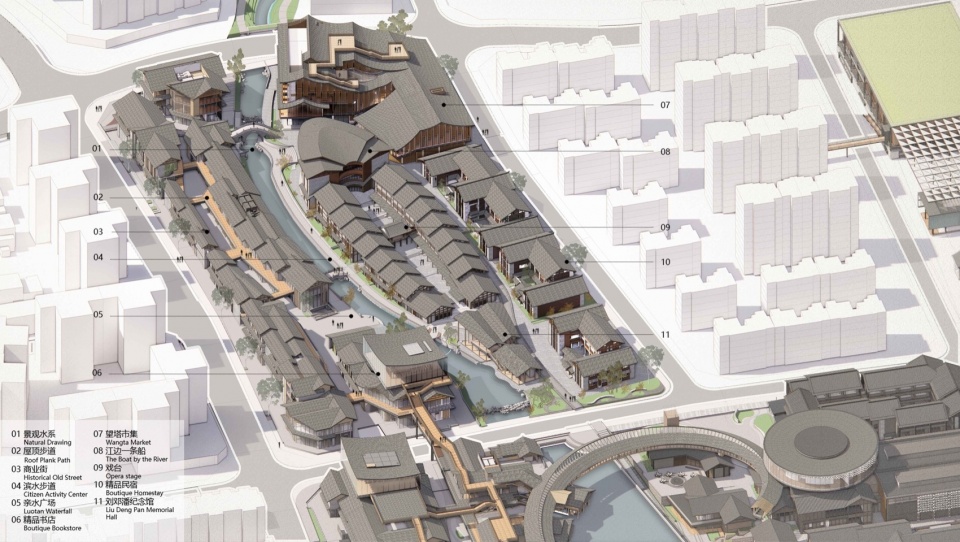 Regional Urban Renewal of Chengdu Pengzhou Longxing Temple Area by BIAD ASA