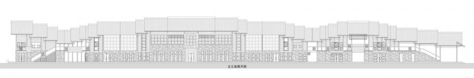 康县游客中心南立面展开图 ©共生建筑