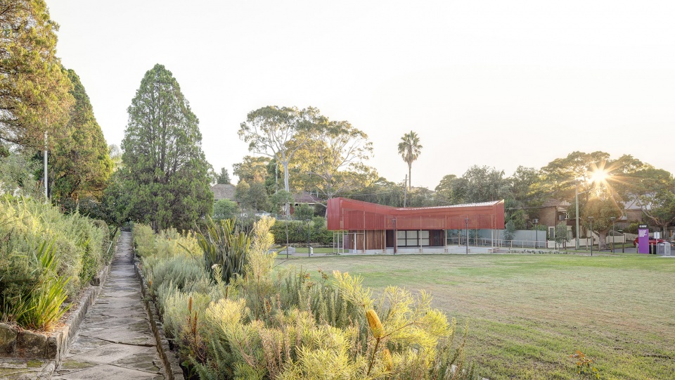hurlstone memorial reserve community centre by sam crawford architects