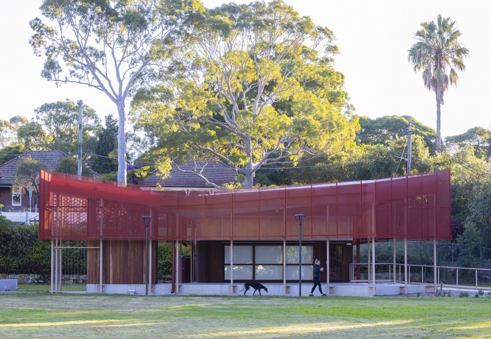 hurlstone memorial reserve community centre by sam crawford architects