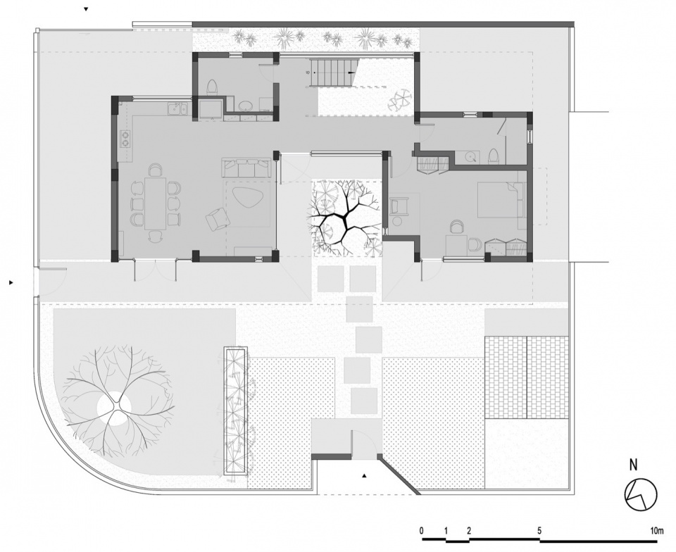 一层平面图1st Floor Plan©柯笠建筑 Atelier LI ukc