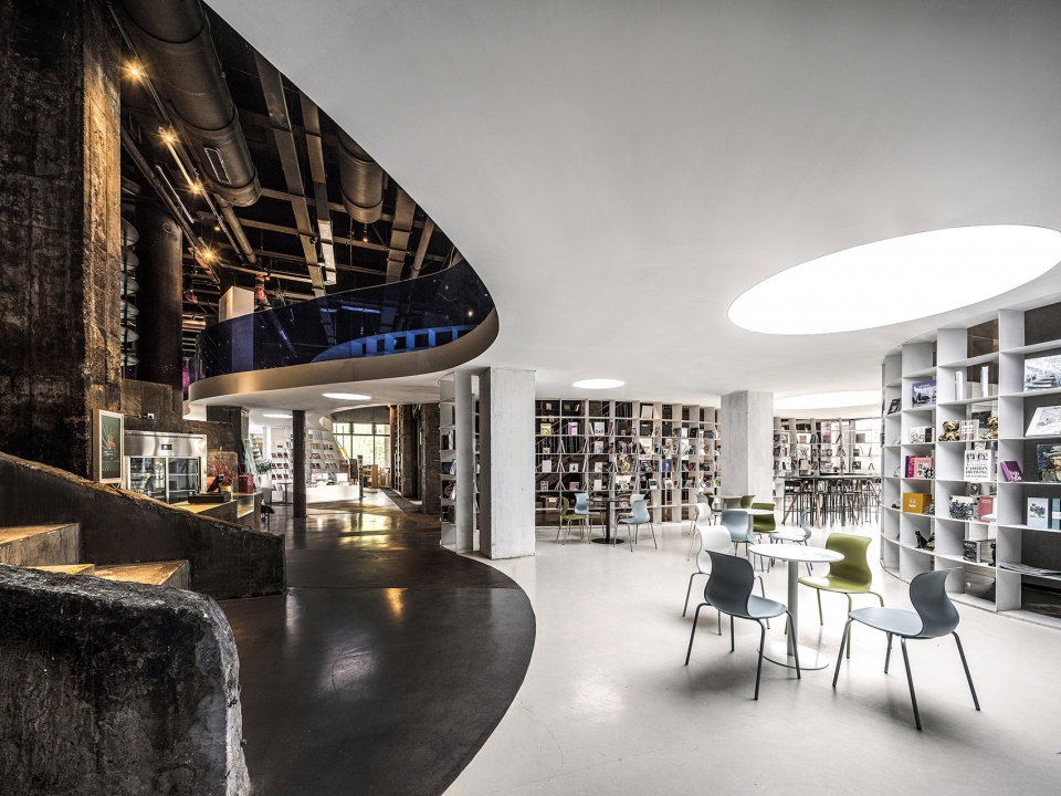 bookstore in the blast furnace by hypersity
