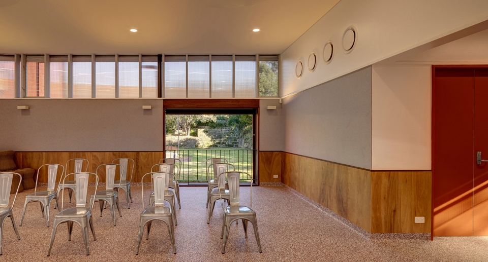 hurlstone memorial reserve community centre by sam crawford architects