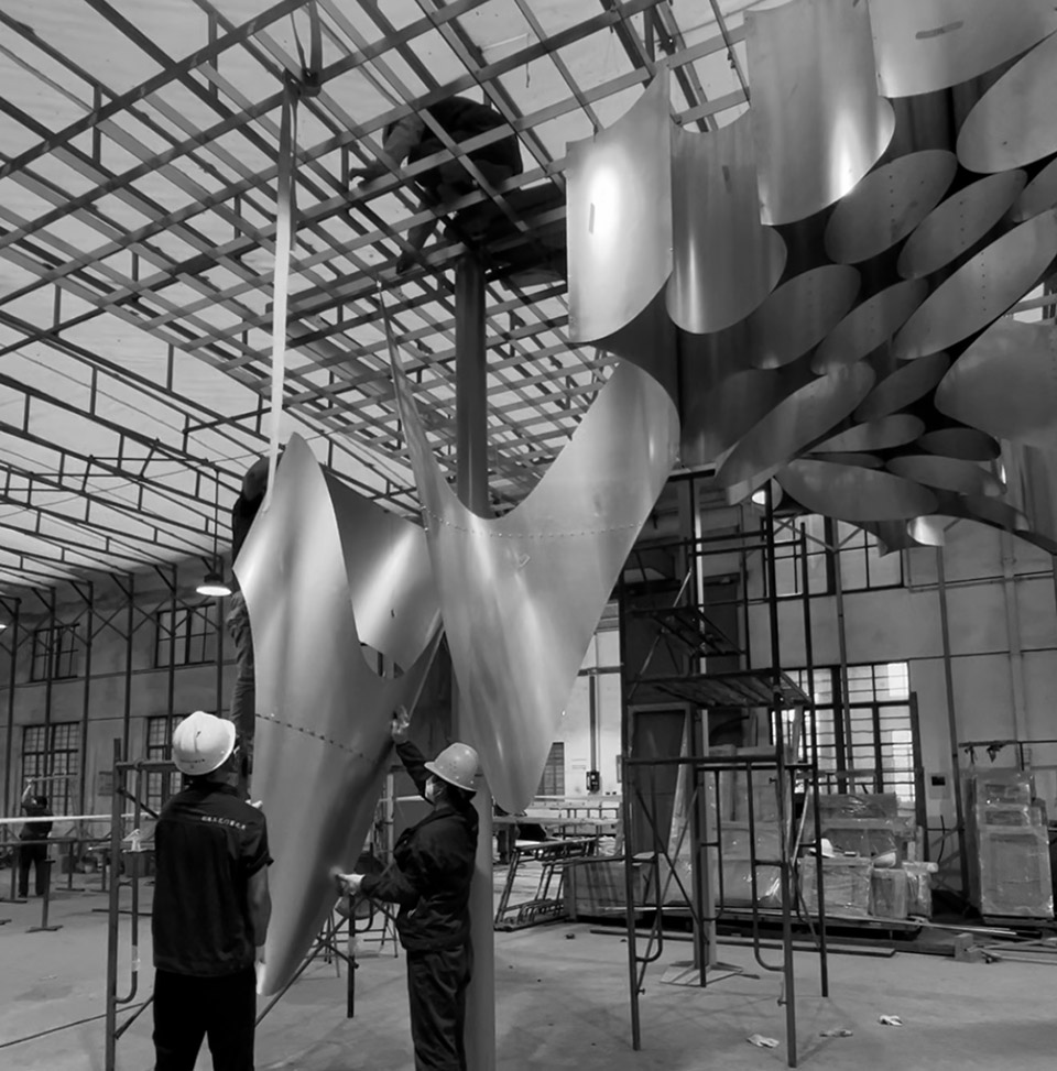 metal metal pavilion by atelier zeros