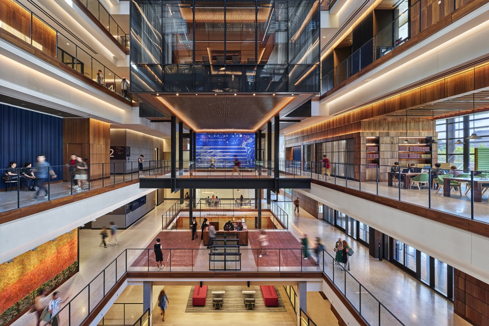 the johns hopkins university bloomberg center by rockwell group