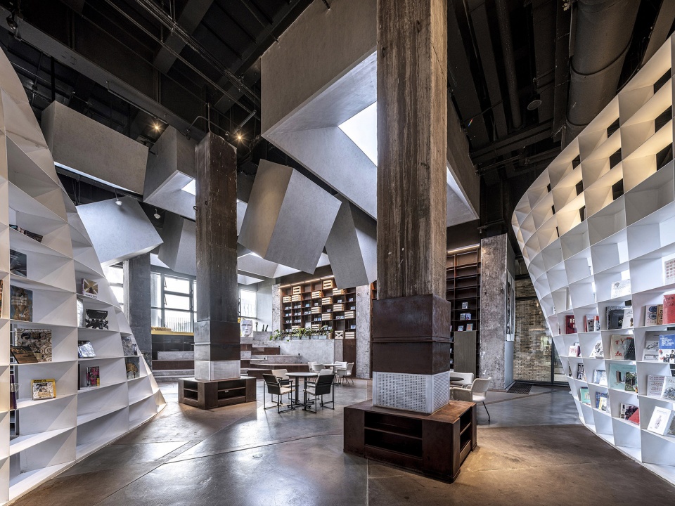bookstore in the blast furnace by hypersity