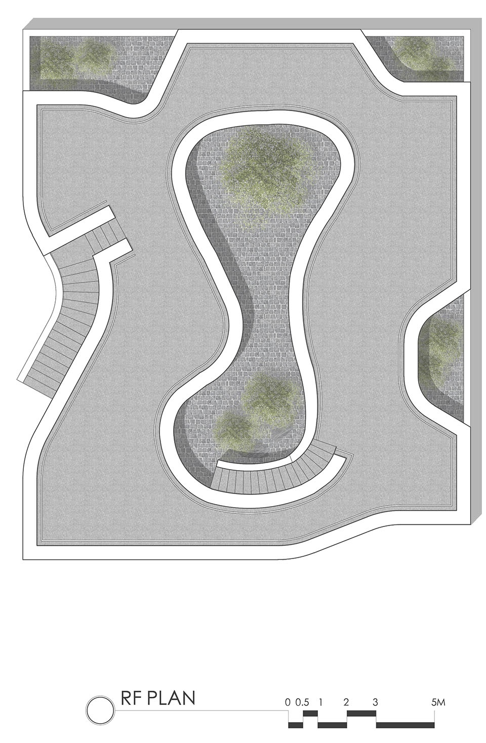 屋顶平面 gourd courtyard yuxian public welfare homestay by dplus studio