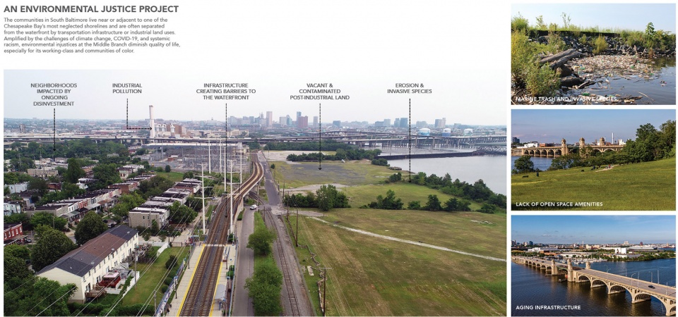 2023 ASLA ANALYSIS AND PLANNING AWARD OF HONOR Reimagine Middle Branch Plan by Field Operations