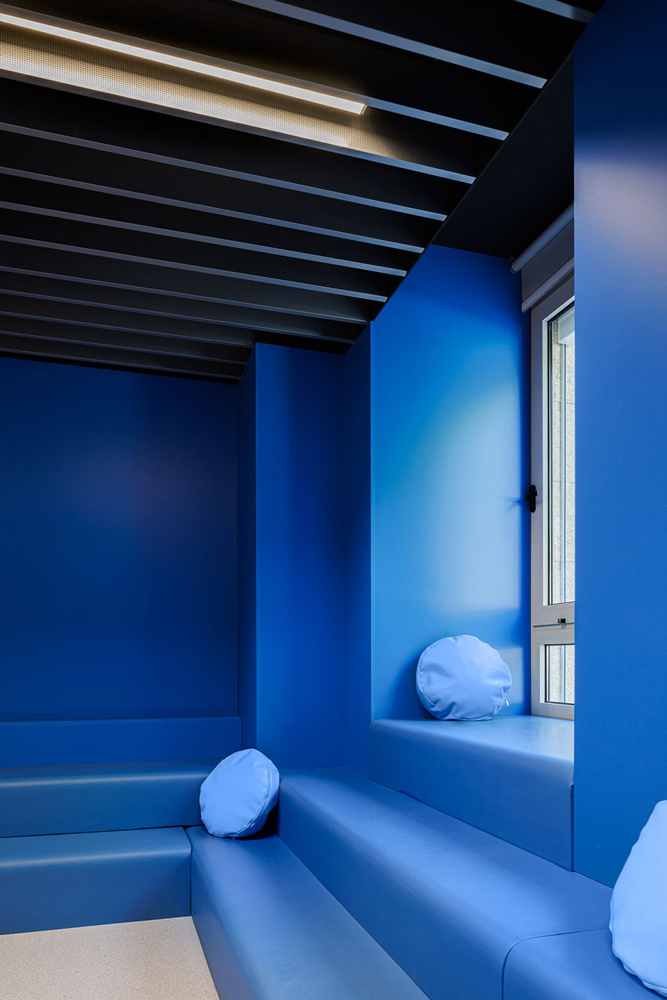 a colorful setting for the new pediatric ward of hos