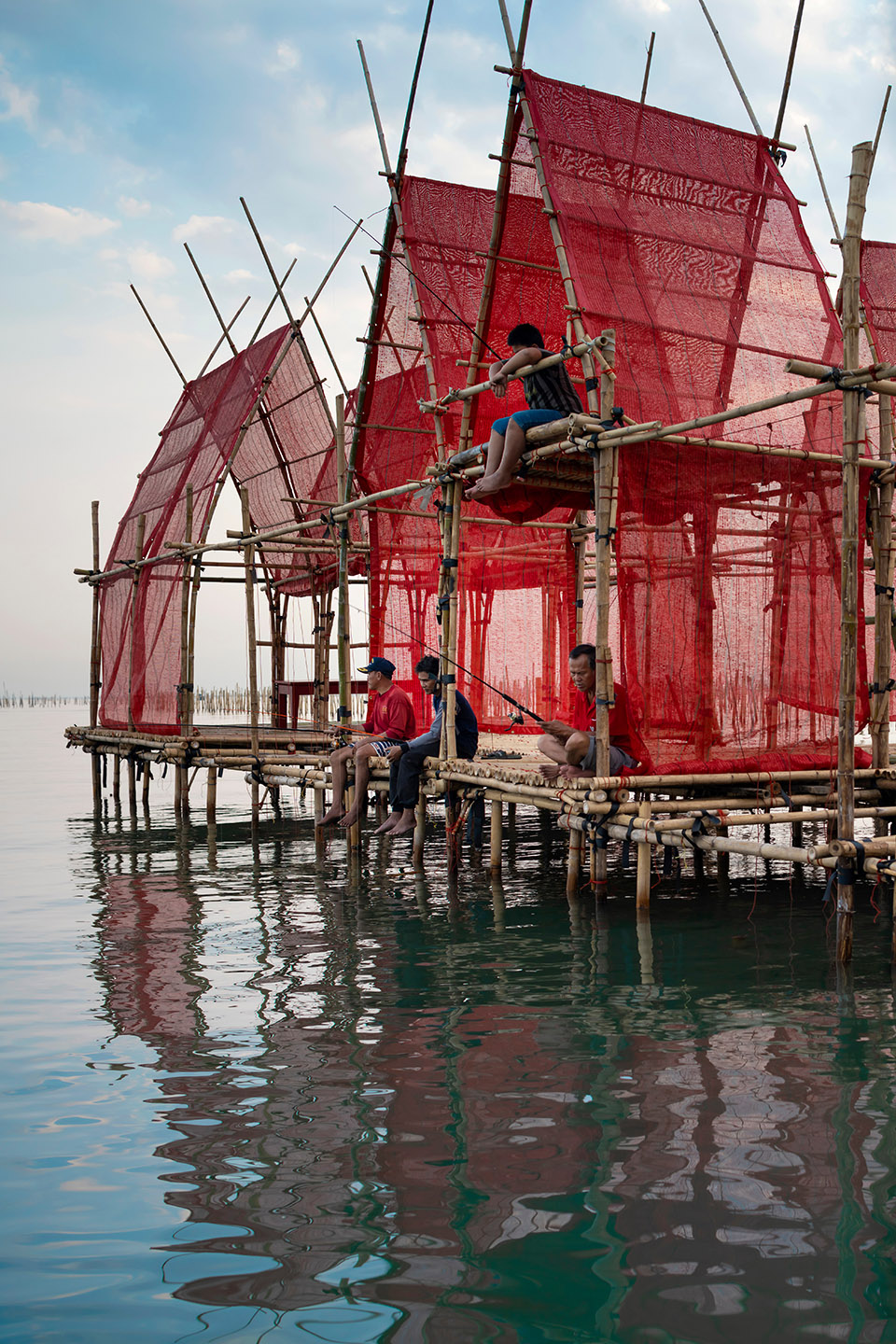 angsila oyster scaffolding pavilion by chat architects