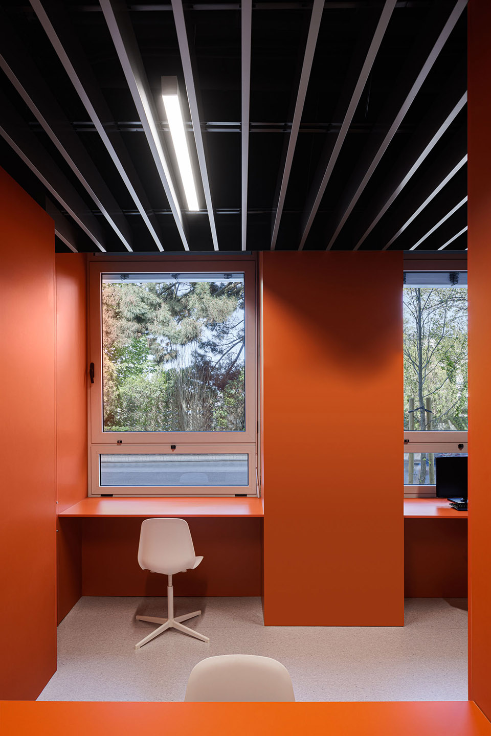 a colorful setting for the new pediatric ward of hos
