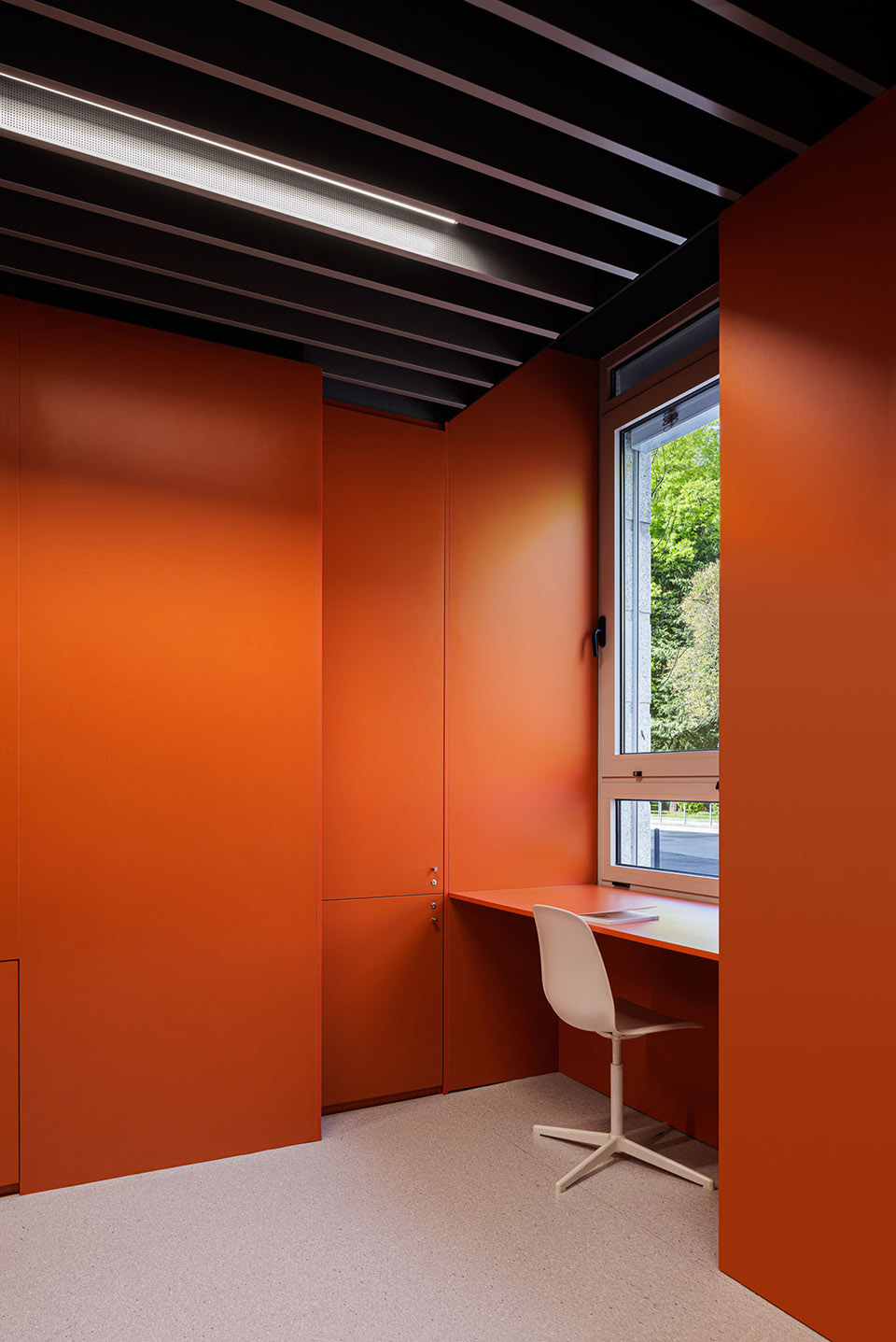 a colorful setting for the new pediatric ward of hos