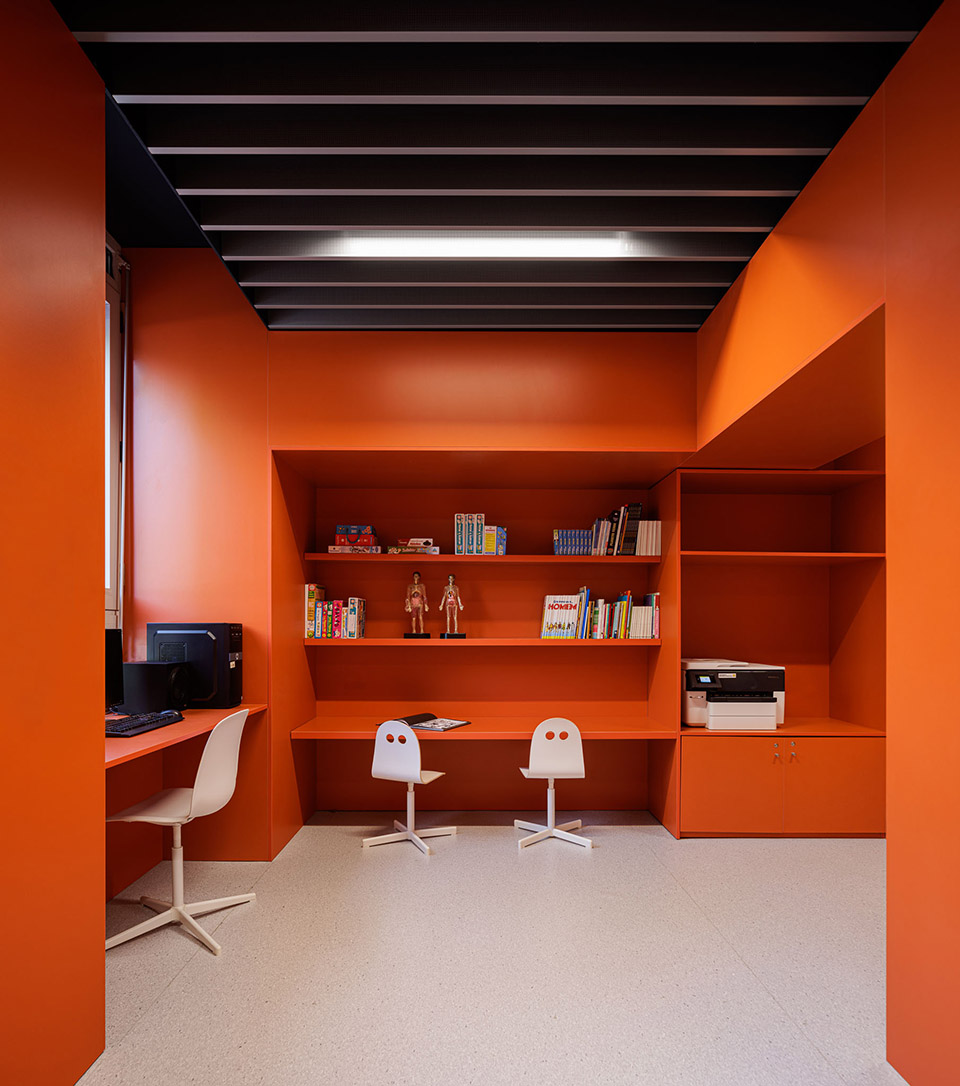 a colorful setting for the new pediatric ward of hos