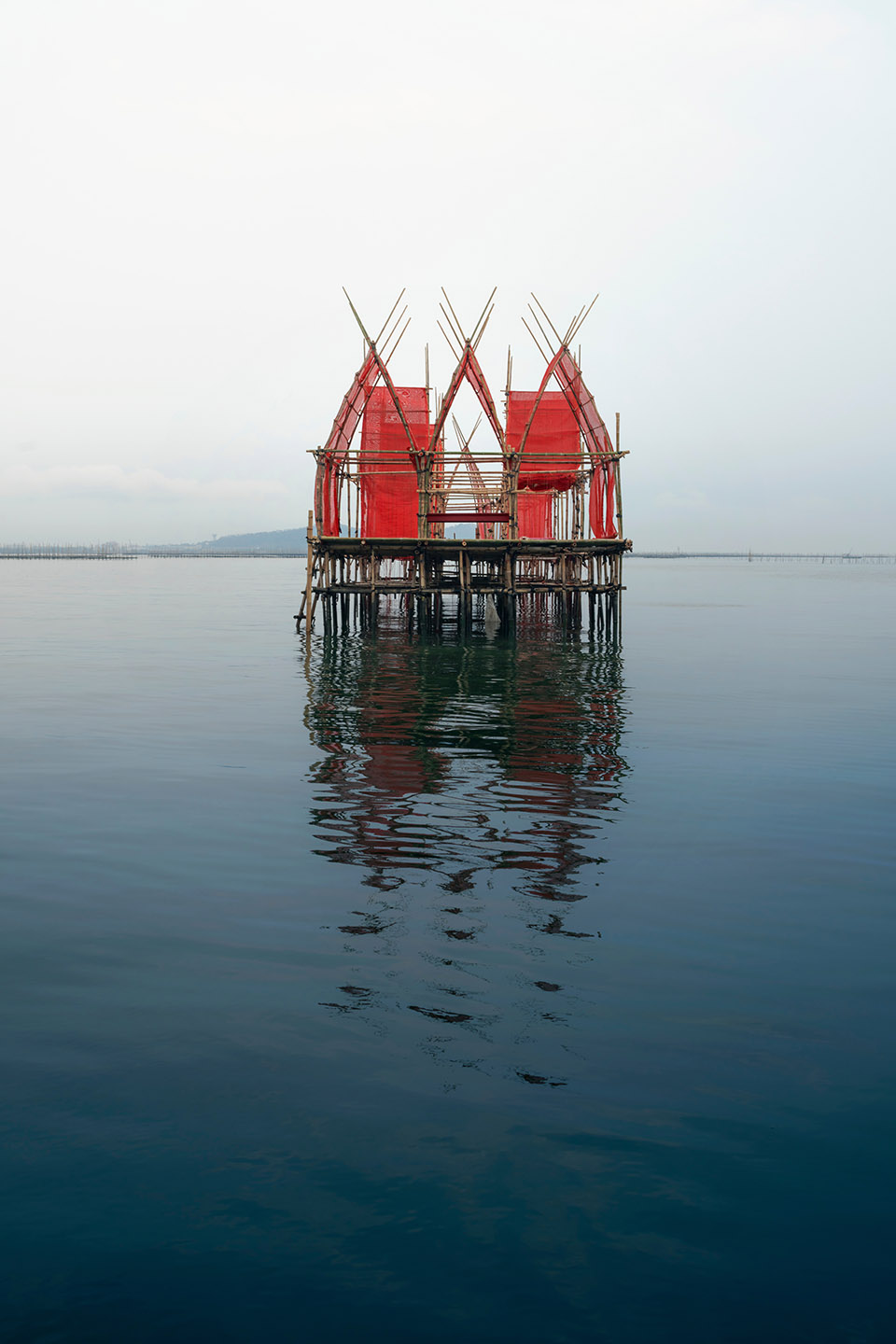 angsila oyster scaffolding pavilion by chat architects
