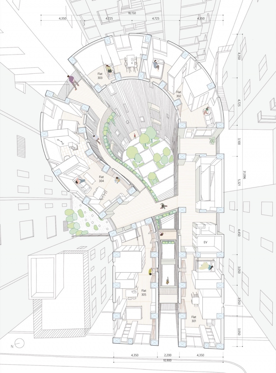 Tenjincho Place by Hiroyuki Ito Architect