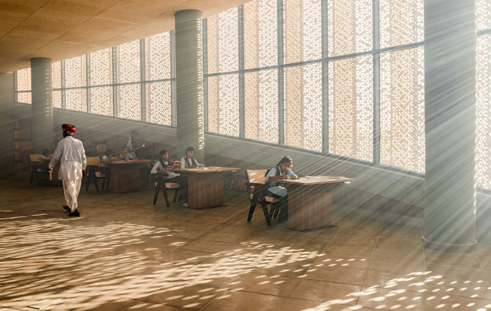 nokha village community centre by sanjay puri architects