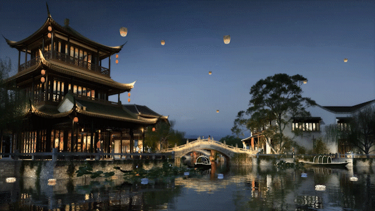 Chashan Pu water street China by 9M Design