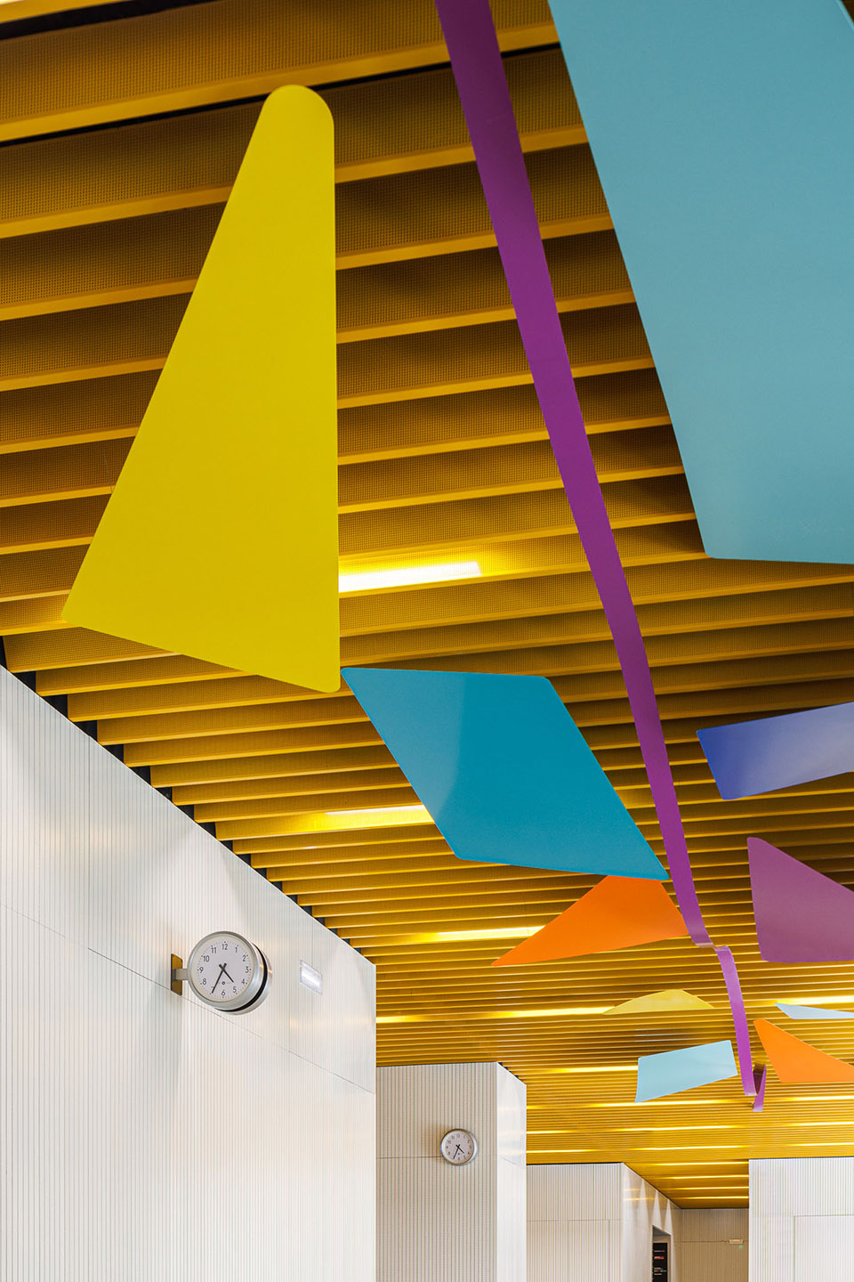 a colorful setting for the new pediatric ward of hos